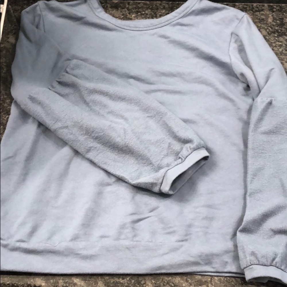 blue crewneck